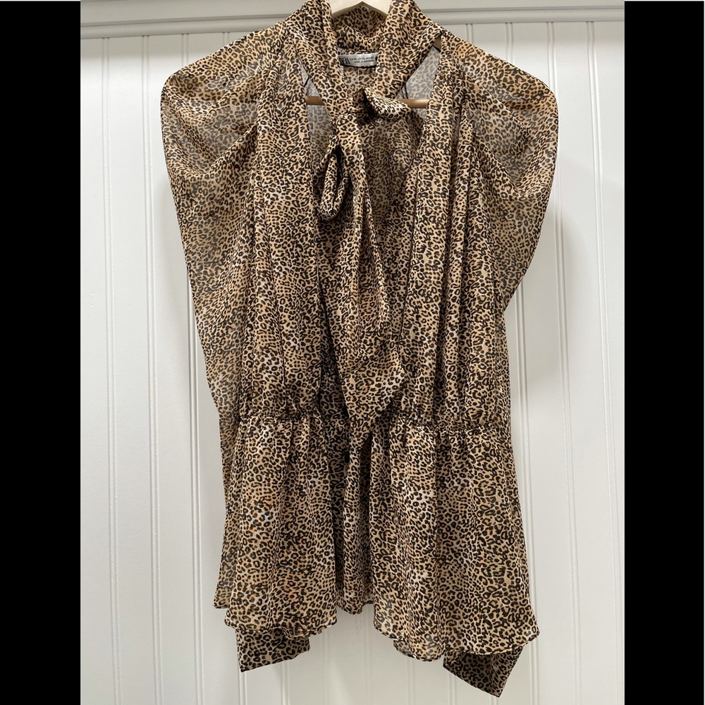 NWOT ZARA Animal Print Long Sleeves Blouse